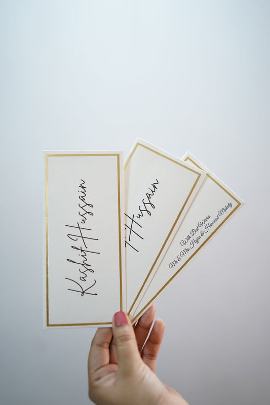 Golden foil border money envelope