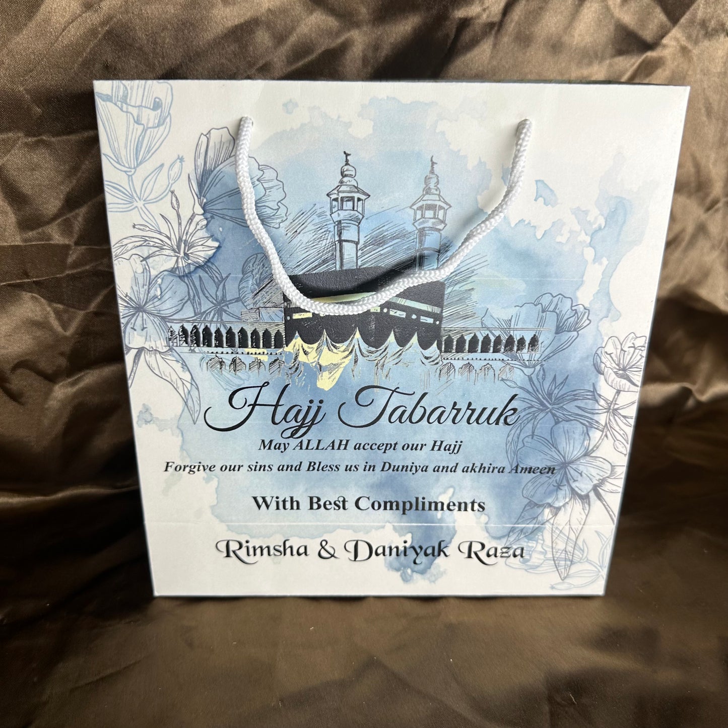 Small Hajj tabbaruk name gift bag HT-10027