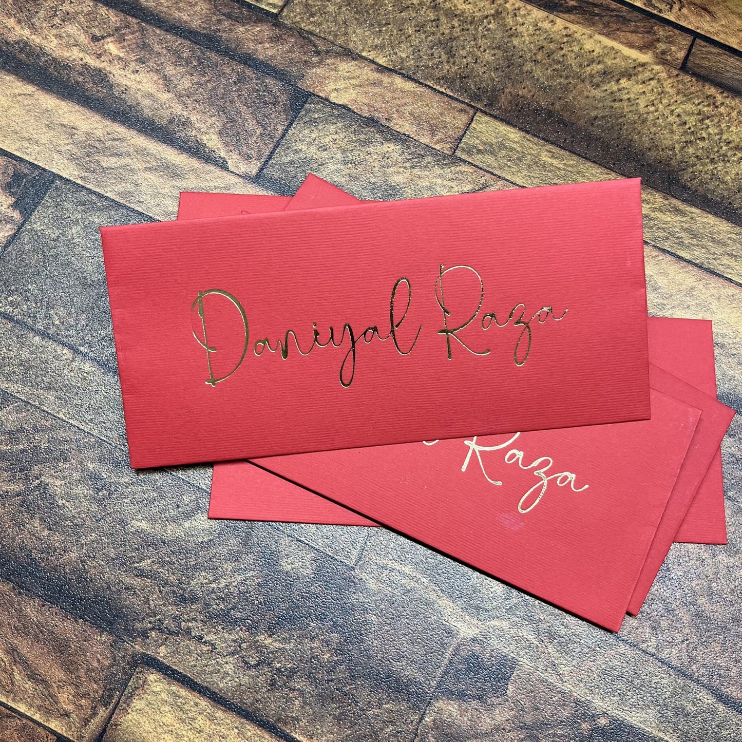 Solid Colored foil Envelope-0012 Red