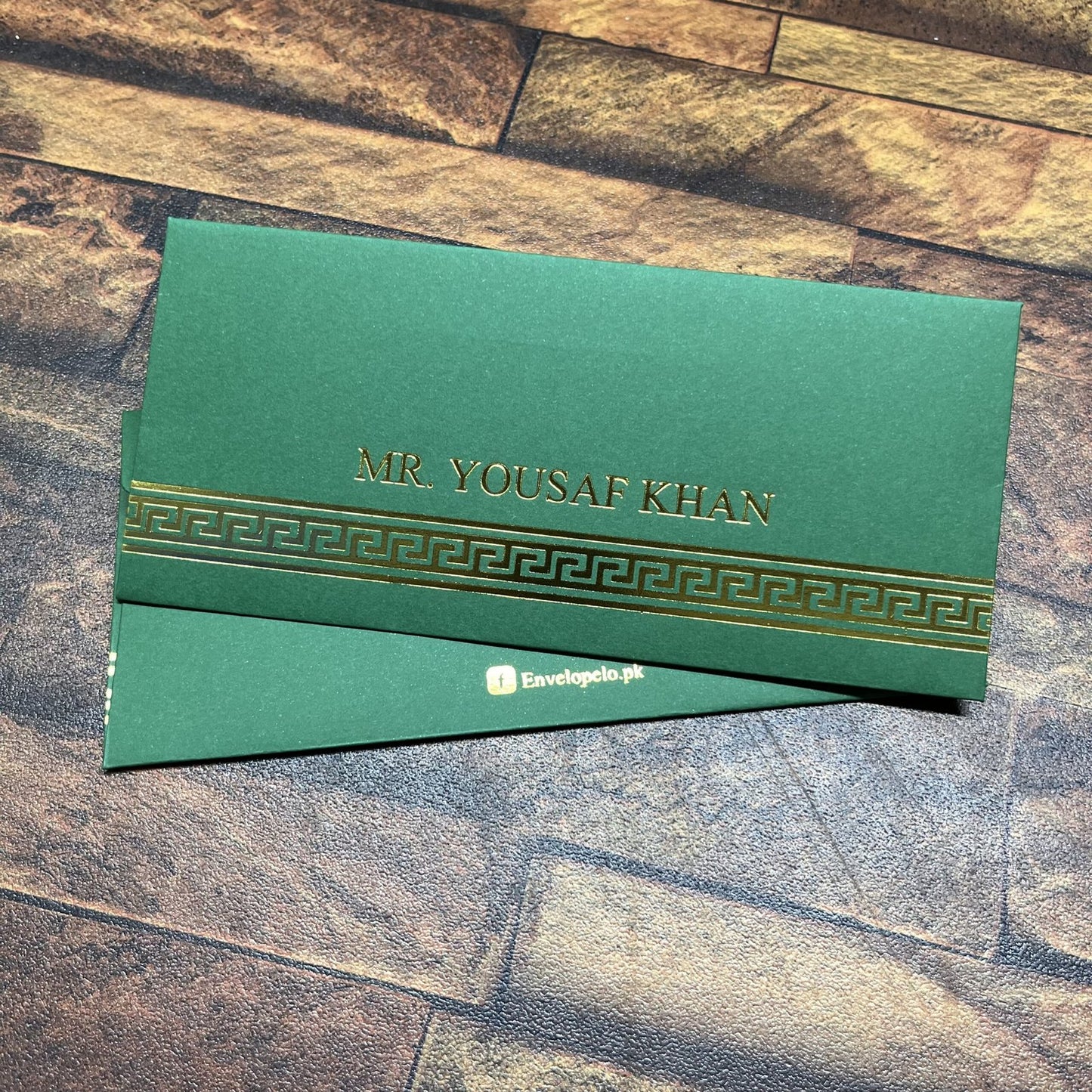 Solid Colored foil Envelope-0015 green