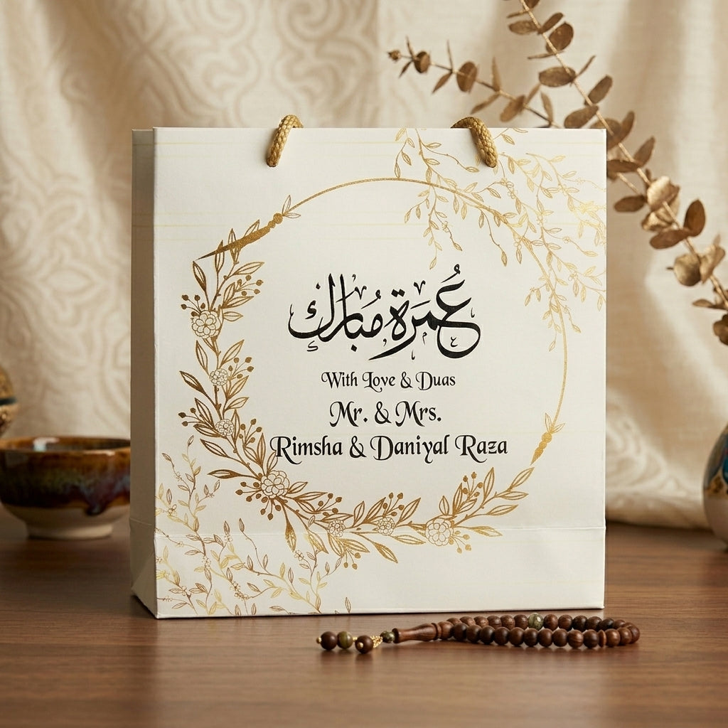 Small Umrah Tabarruk name gift bags-100148