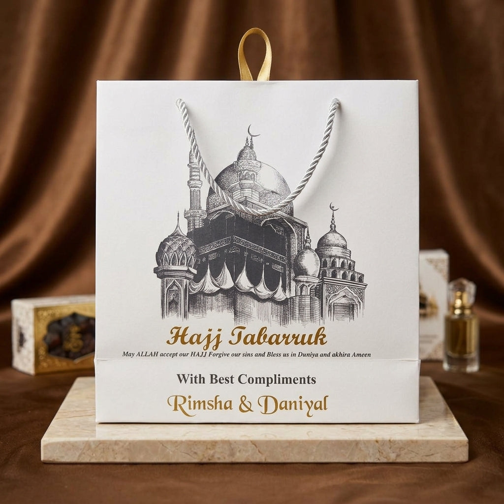 Small Hajj tabbaruk name gift bag HT-1001009