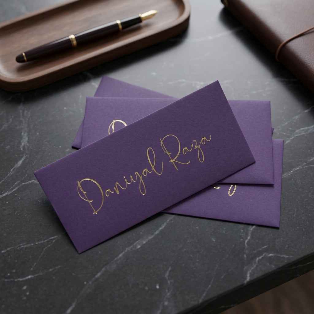 Solid Colored foil Envelope-0020 purple