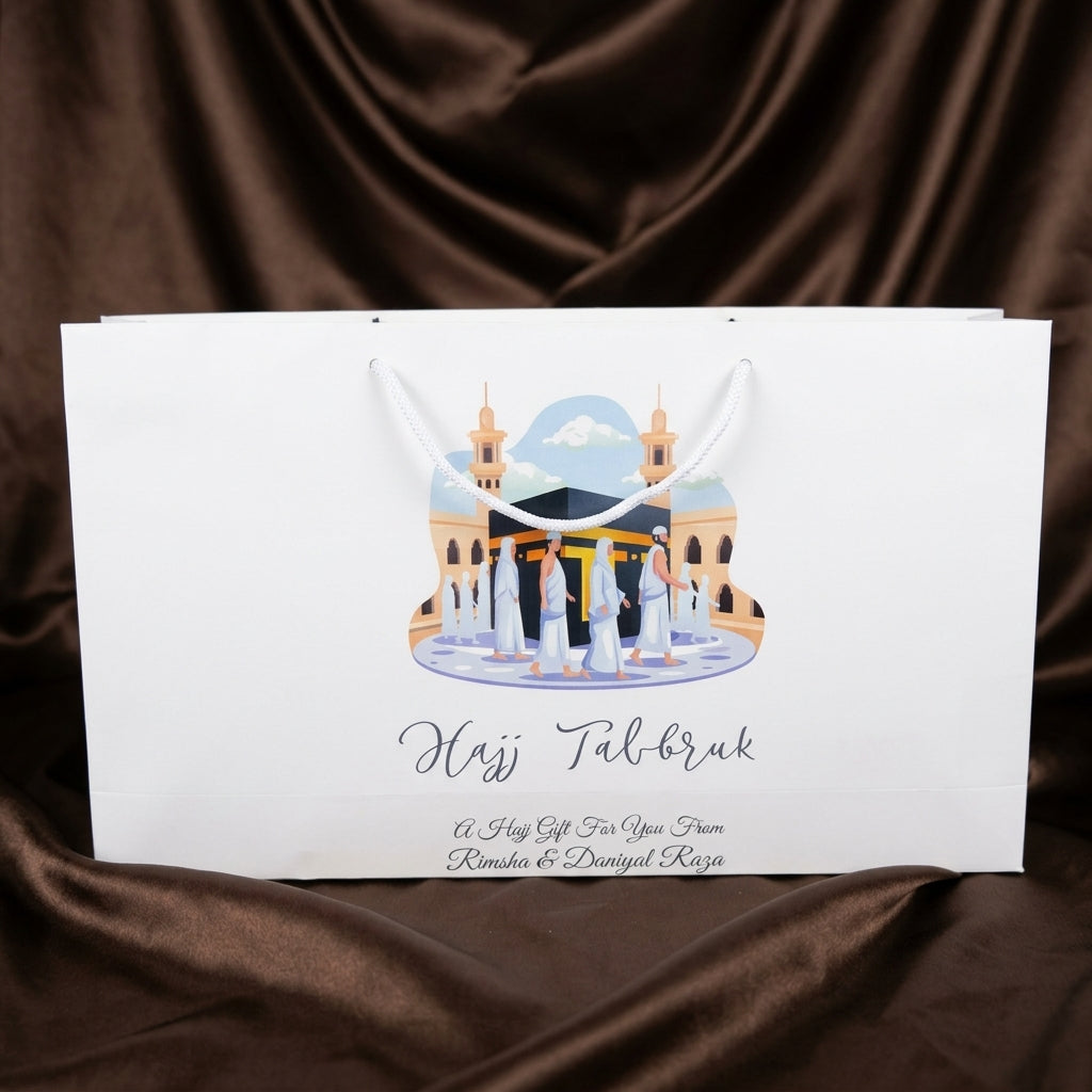 Medium Hajj tabbaruk name gift bag HT-10033