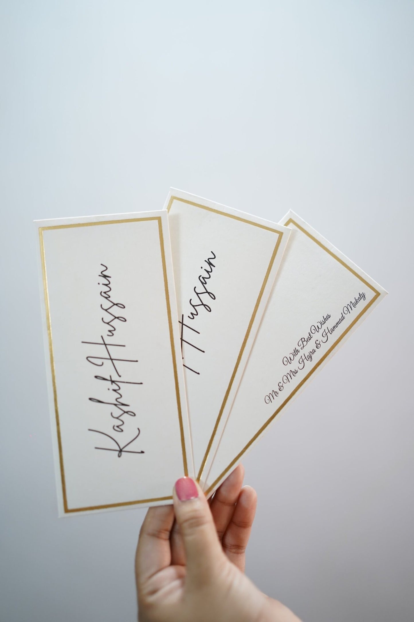 Golden foil border money envelope