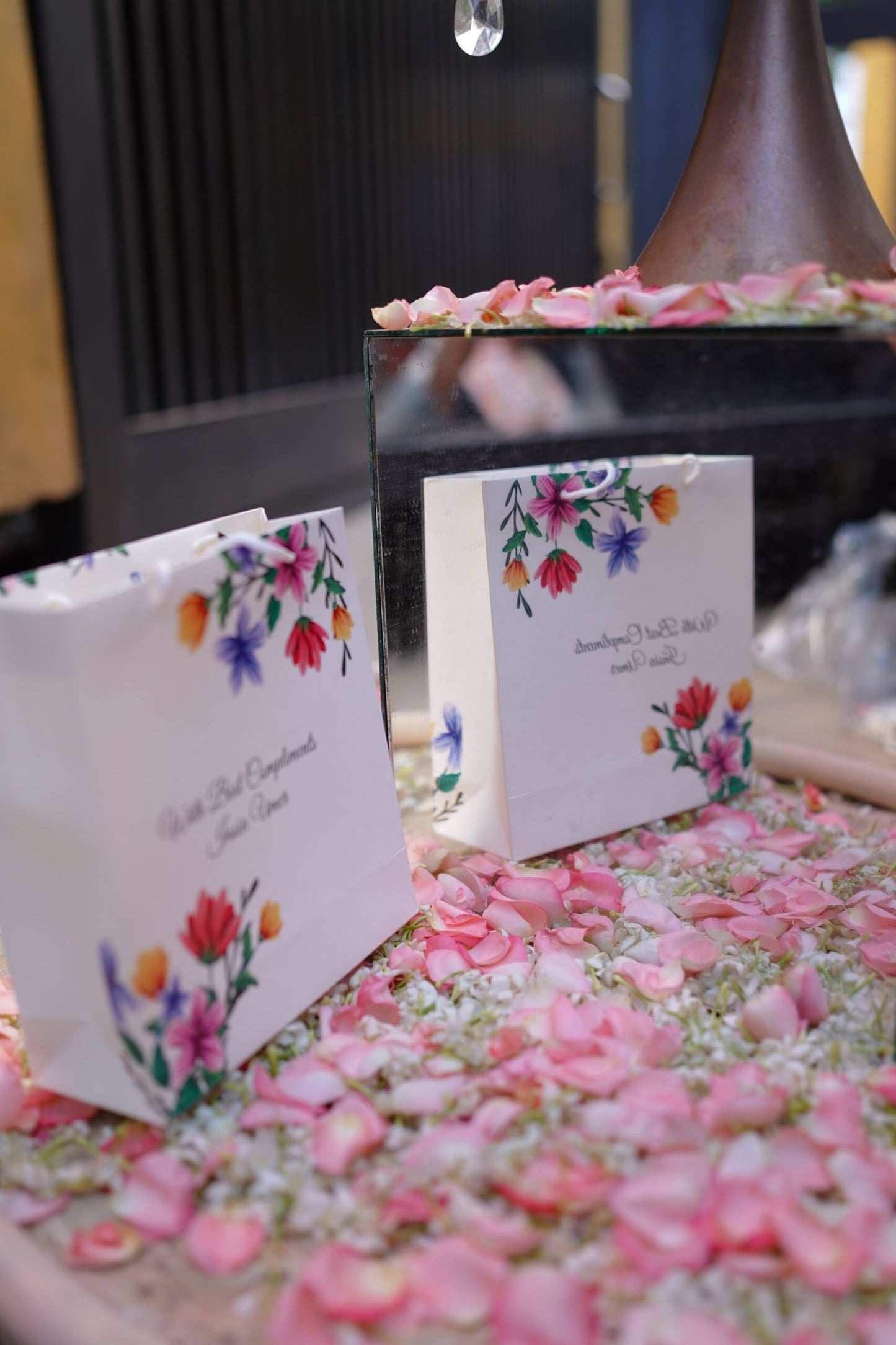 multi floral gift bag