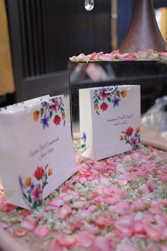 multi floral gift bag