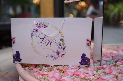 lavender floral gift bag
