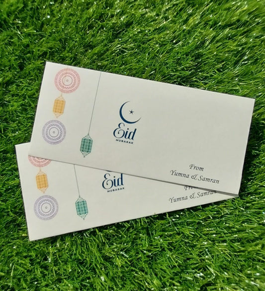 Luminous Luna eid Mubarak envelope