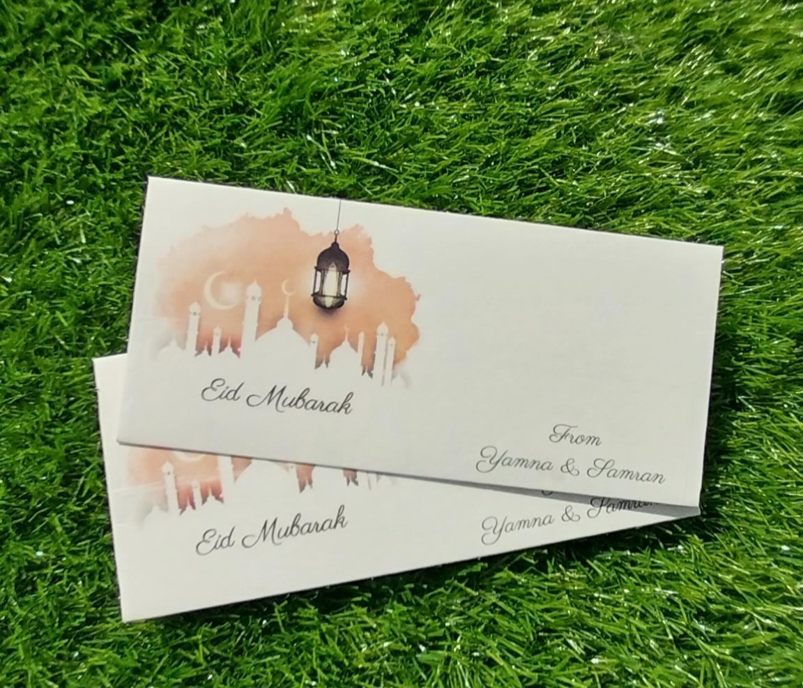 pastel pink design eid envelope