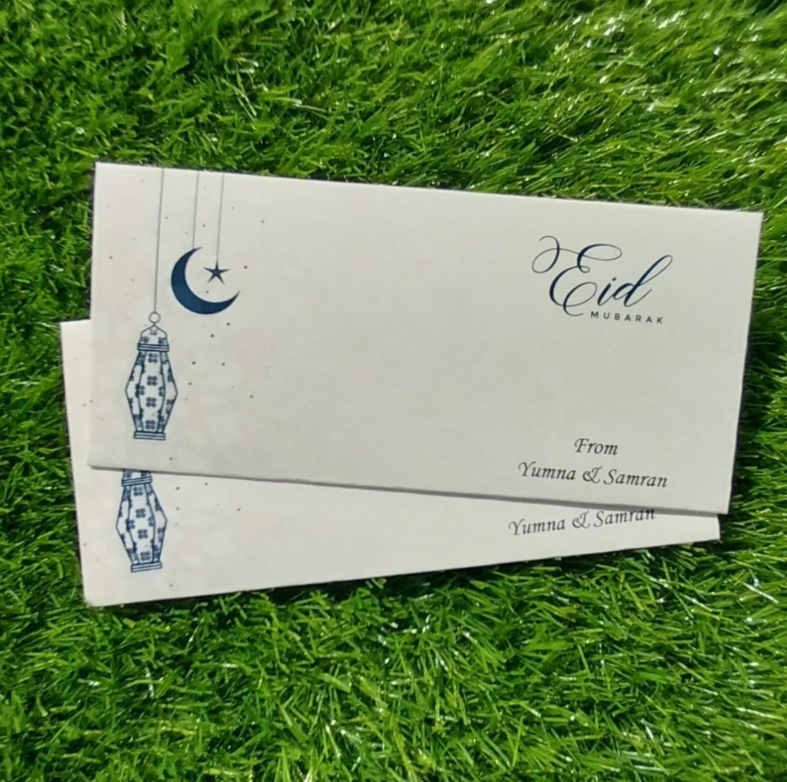 Radiant Reflections eid Mubarak envelope