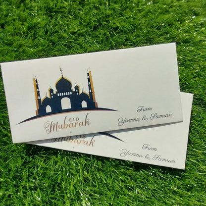 Navy colored eid Mubarak envelope
