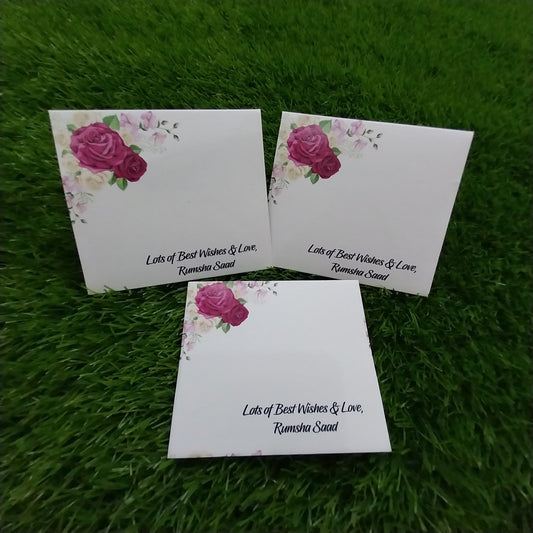 Maroon Floral small envelope el-3