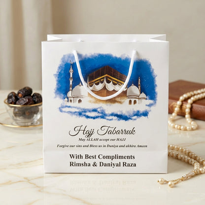 Small Hajj tabbaruk name gift bag HT-20003