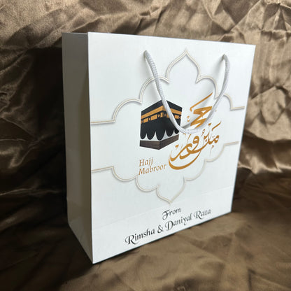 Small Hajj tabbaruk name gift bag HT-10010