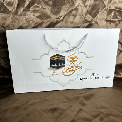 Medium Hajj tabbaruk name gift bag HT-1009