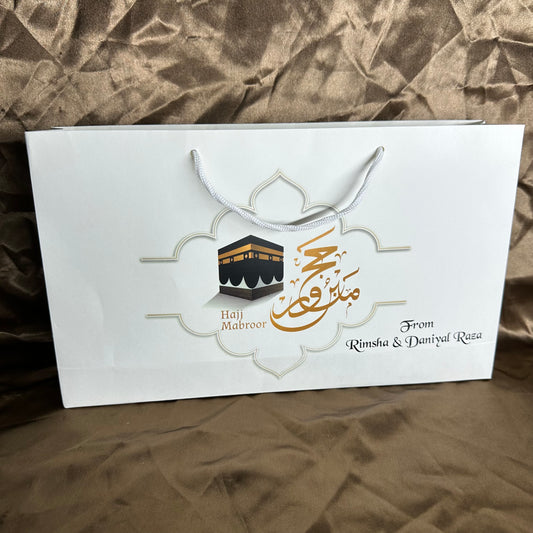 Medium Hajj tabbaruk name gift bag HT-1009