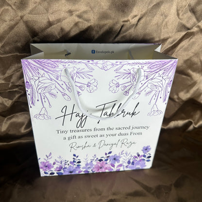 Small Hajj tabbaruk name gift bag HT-1005