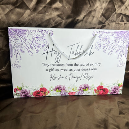 Medium Hajj tabbaruk name gift bags HT-1006