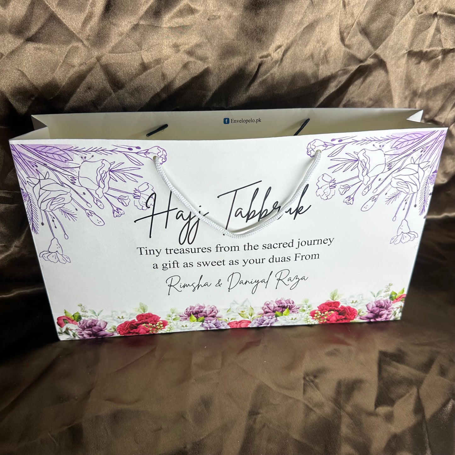Medium Hajj tabbaruk name gift bags HT-1006
