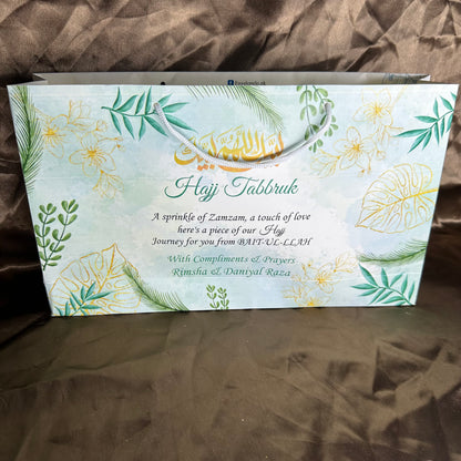 Medium Hajj tabbaruk name gift bag HT-10061