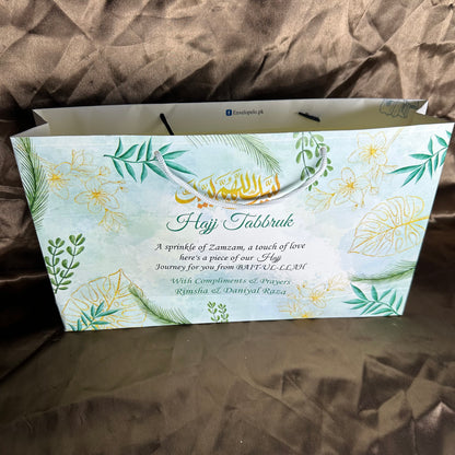 Medium Hajj tabbaruk name gift bag HT-10061