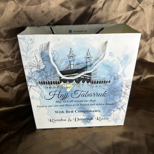Small Hajj tabbaruk name gift bag HT-10027
