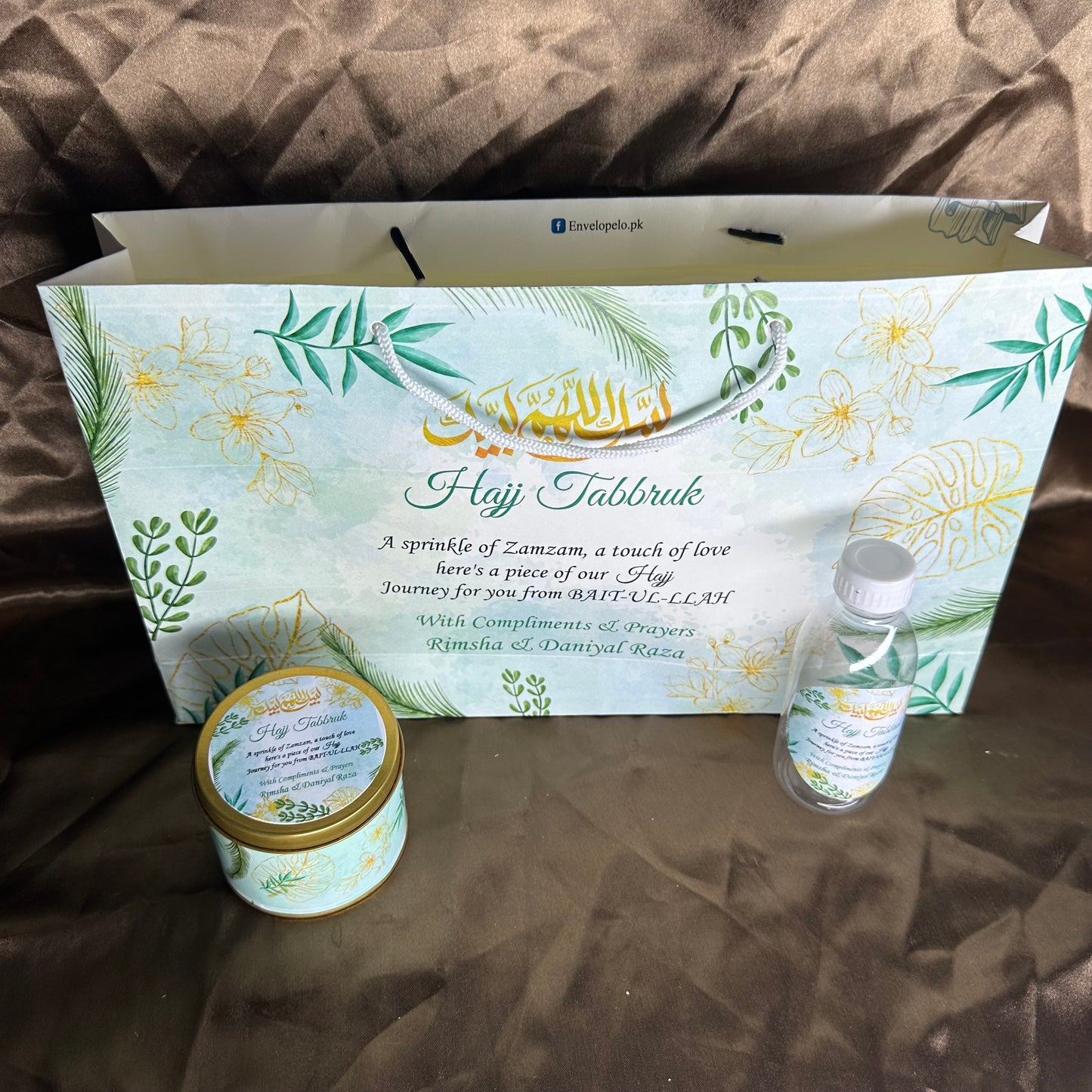 Medium Hajj tabbaruk name gift bag HT-10015