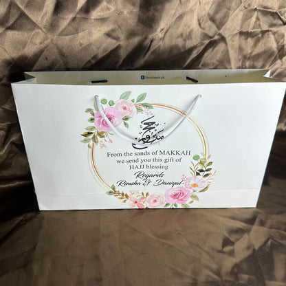 Medium Hajj tabbaruk name gift bag HT-10025