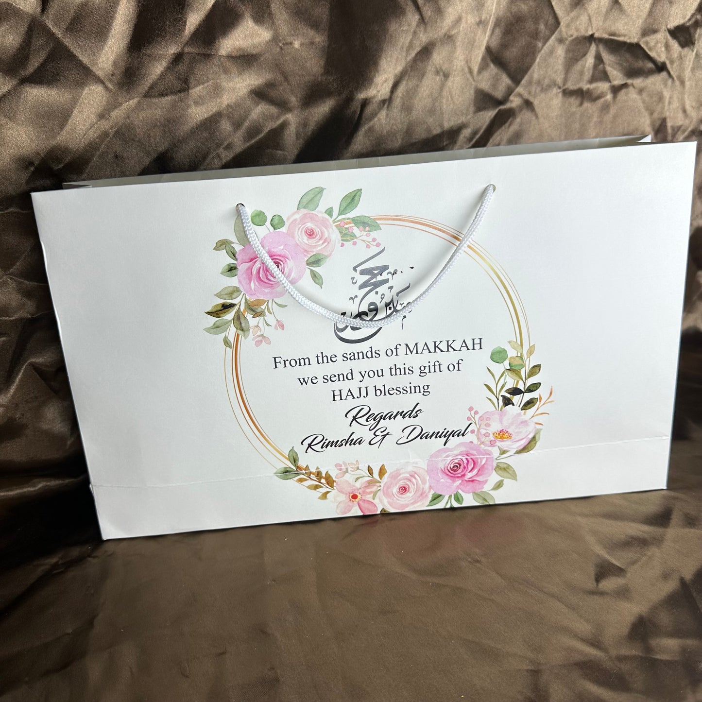 Medium Hajj tabbaruk name gift bag HT-10025