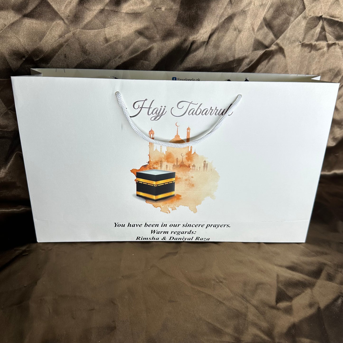Medium Hajj tabbaruk name gift bag HT-10065