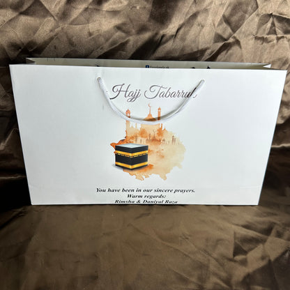 Medium Hajj tabbaruk name gift bag HT-10065