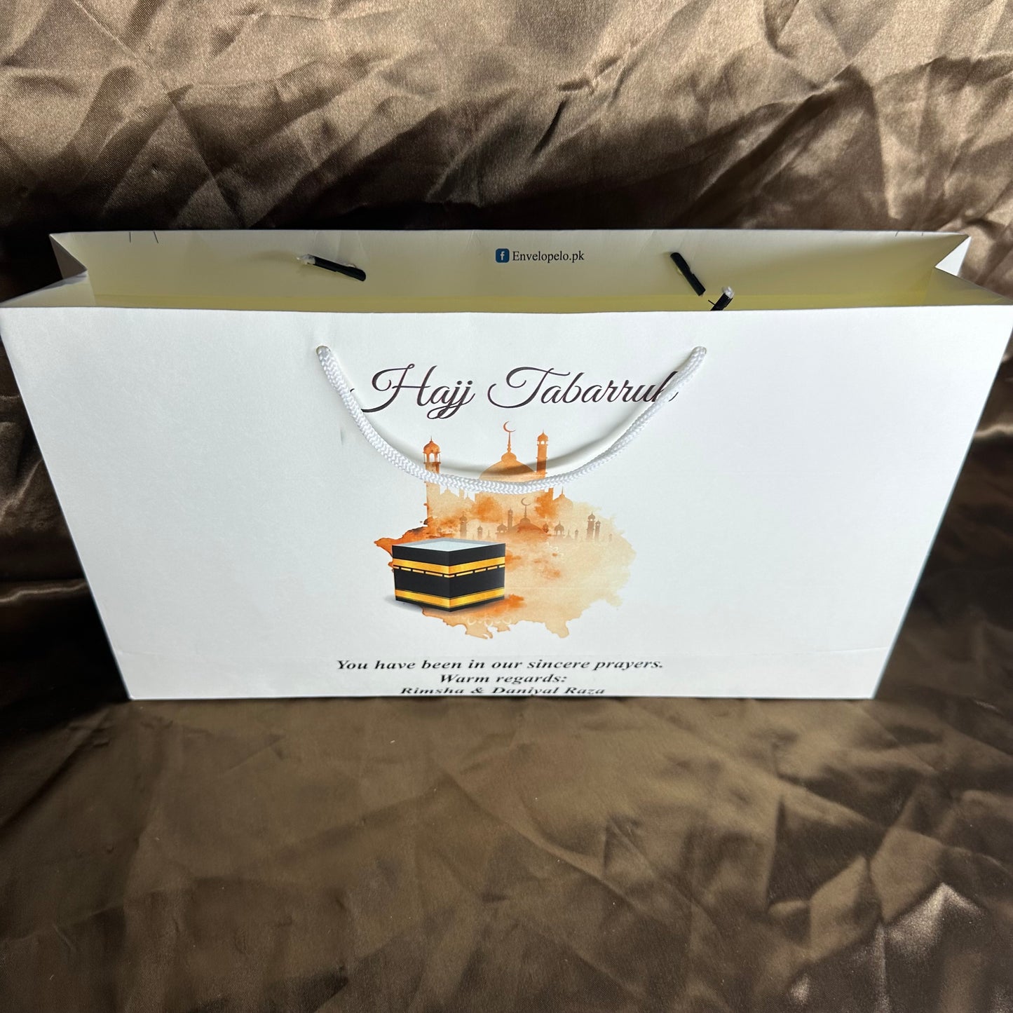Medium Hajj tabbaruk name gift bag HT-10065