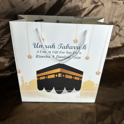 Small Hajj tabbaruk name gift bag HT-10059