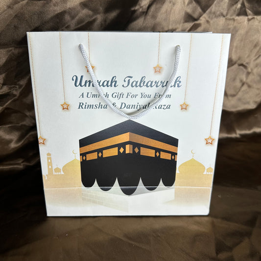 Small Hajj tabbaruk name gift bag HT-10059