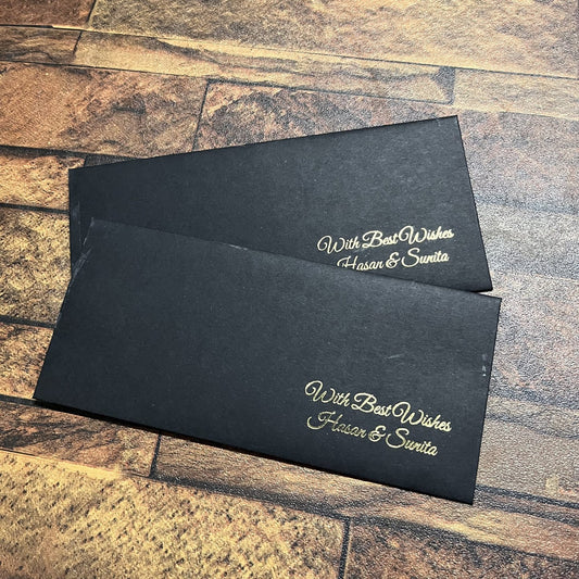 Solid Colored foil Envelope-008 black