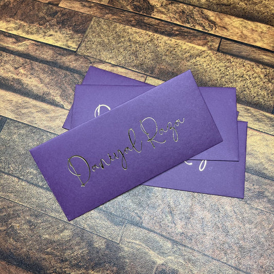 Solid Colored foil Envelope-0020 purple