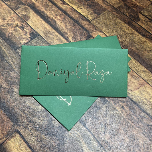 Solid Colored foil Envelope-0014 green