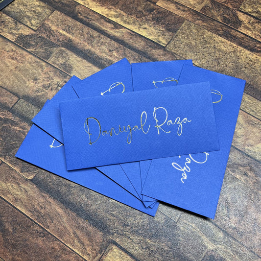 Solid Colored foil Envelope-0013 blue