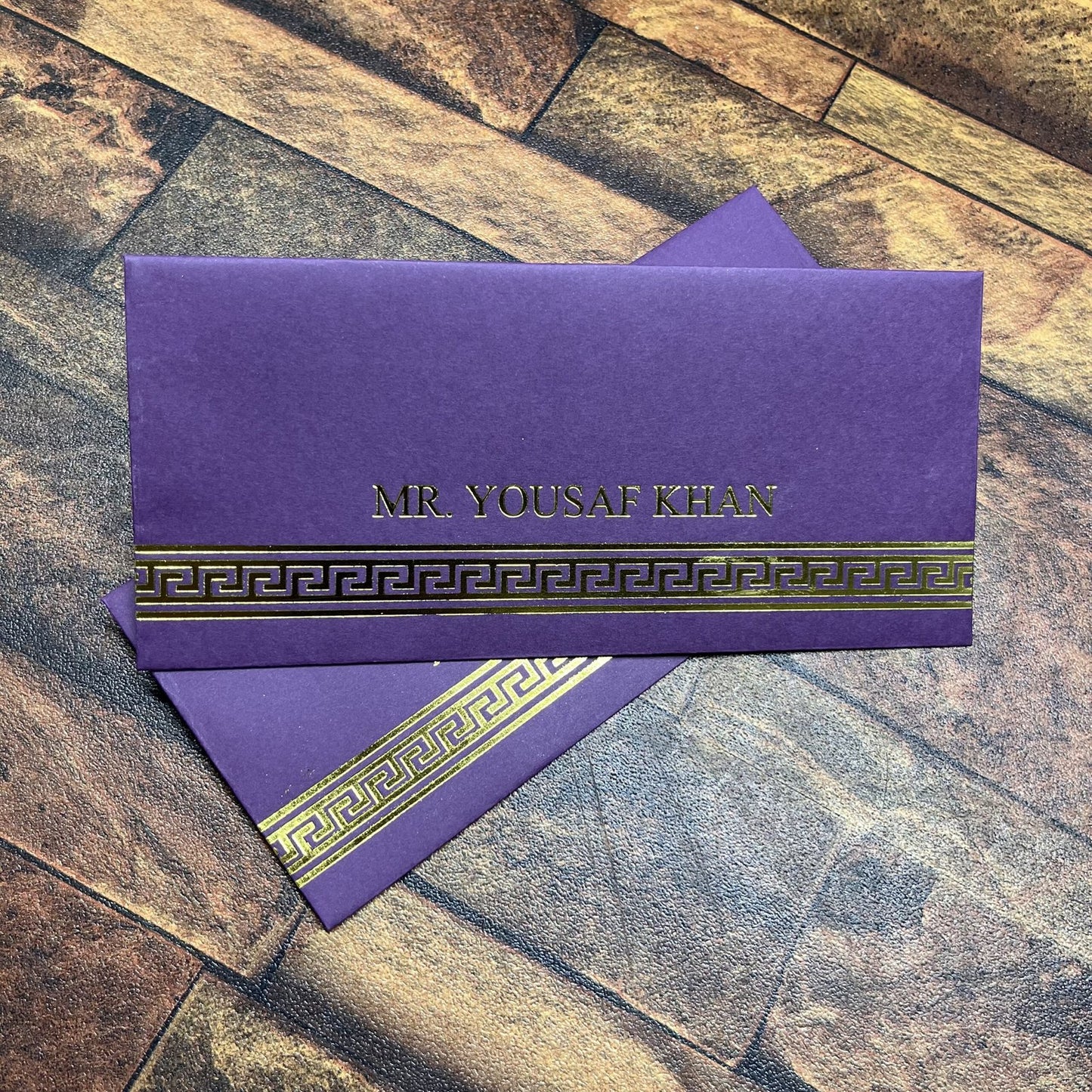 Solid Colored foil Envelope-0018 purple