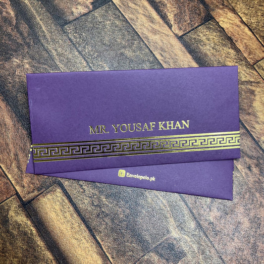Solid Colored foil Envelope-0018 purple