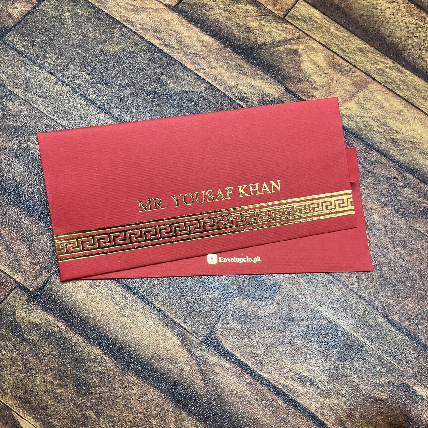 Solid Colored foil Envelope-0017 Red