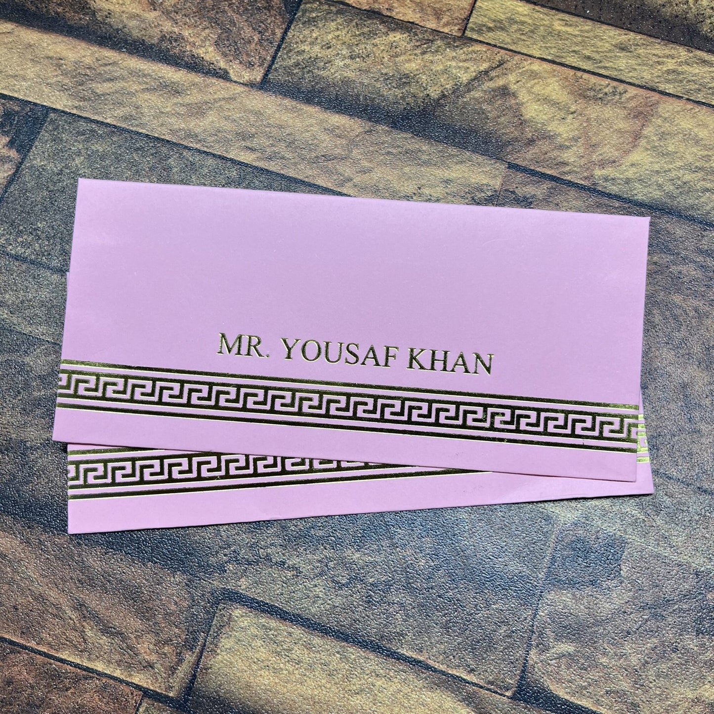 Solid Colored foil Envelope-0010 pastel pink