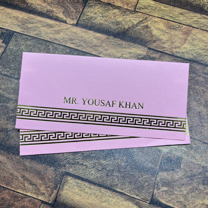 Solid Colored foil Envelope-0010 pastel pink
