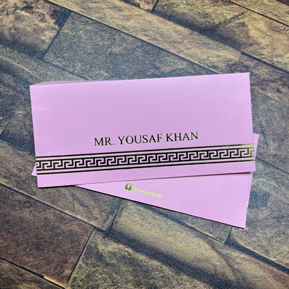 Solid Colored foil Envelope-0010 pastel pink