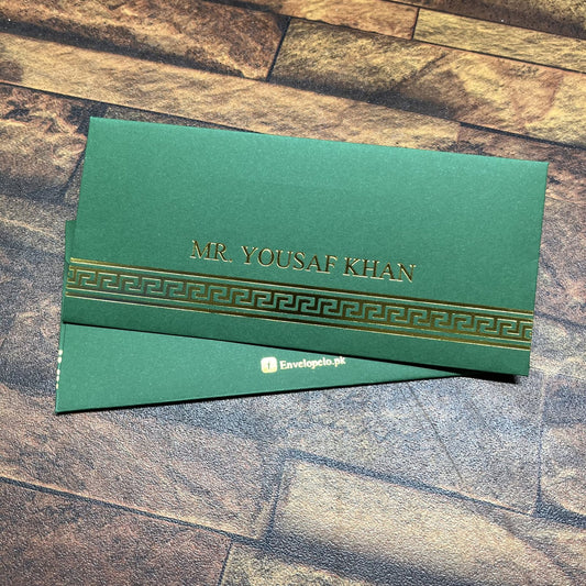 Solid Colored foil Envelope-0015 green