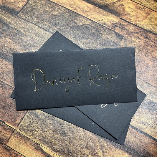 Solid Colored foil Envelope-009 black