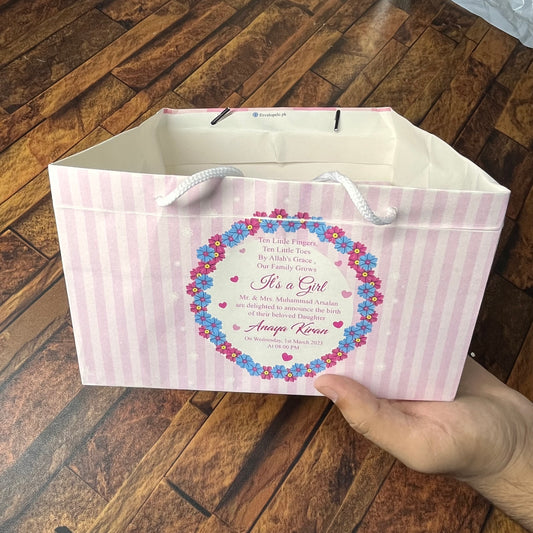 Birth Announcement /Mithai bag 0021
