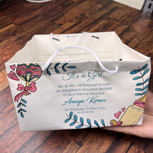 Birth Announcement /Mithai bag 0015
