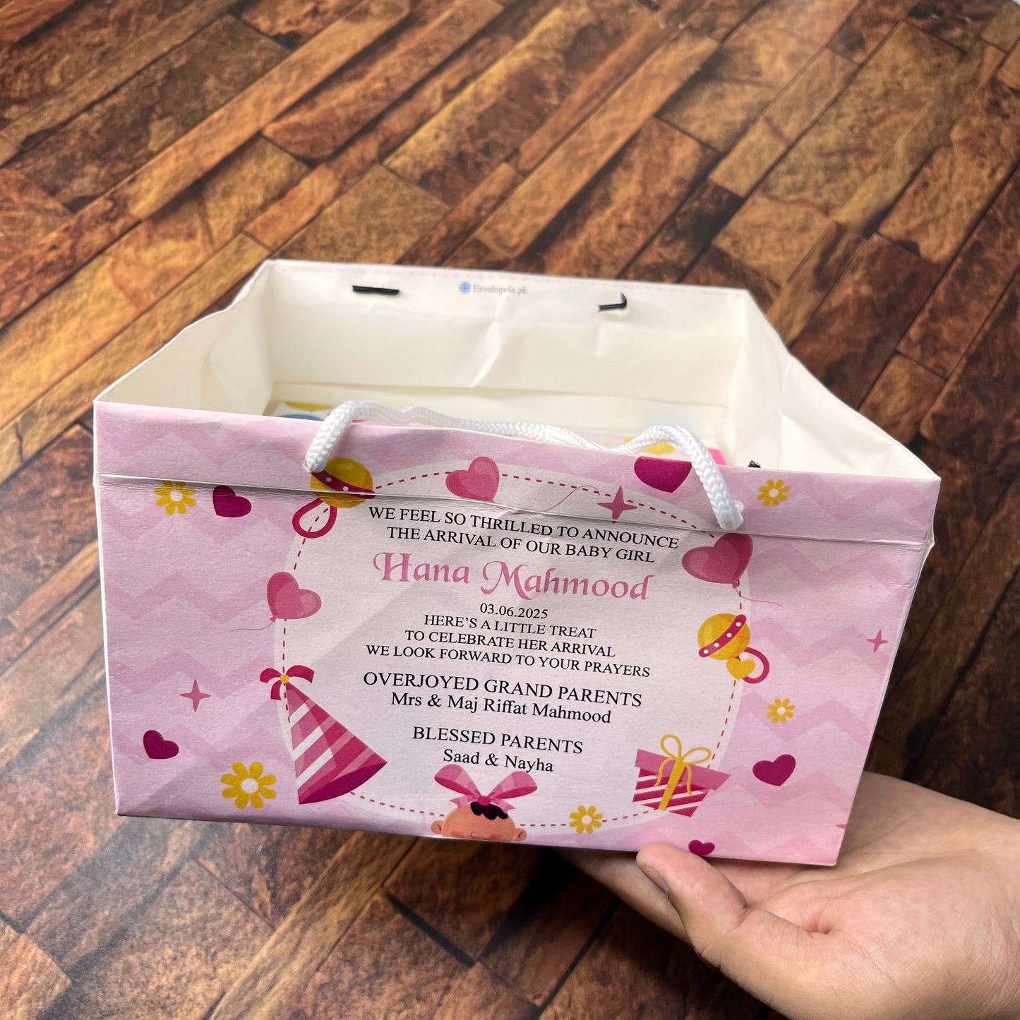 Birth Announcement /Mithai bag 0020